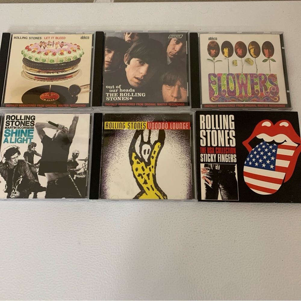 The Rolling Stones CDs Let It Bleed, Sticky Fingers, Flowers + Lot Of 6